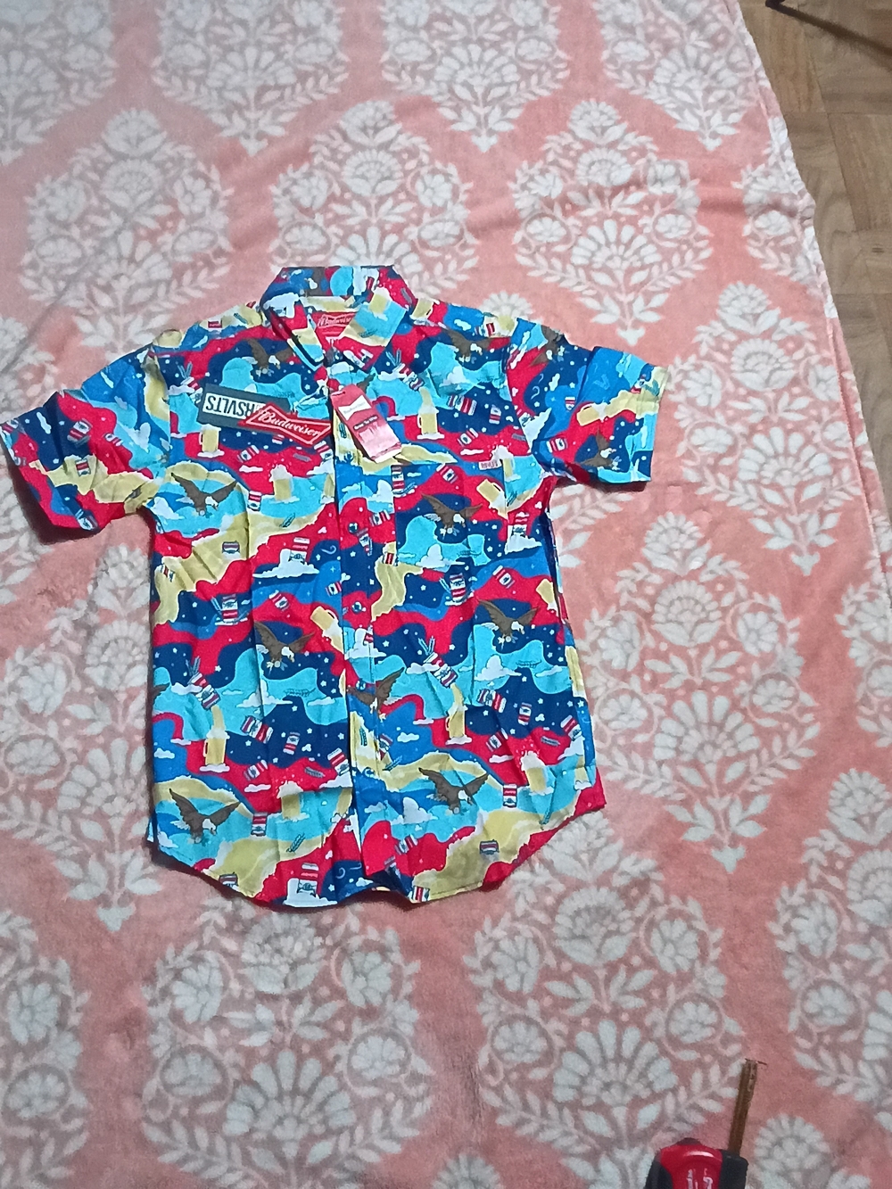 NWT Tripping Buds RSVLTS Shirt Men's Size Small  Budweiser Beer Kunuflex